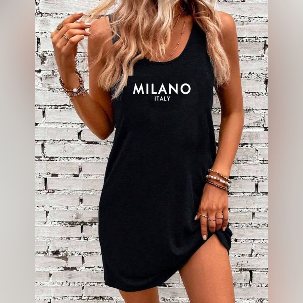NEW! Jrs Sz XL *MILANO* Italy Tank Lounge Dress